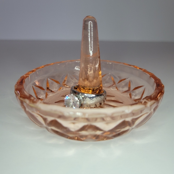 Other - Pink Depression Glass Ring Holder